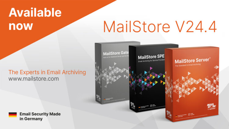 MailStore sürüm 24.4 Yayınlandı, Outlook için yeni MailStore uygulaması