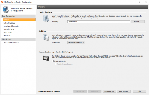 MailStore Server Hizmeti Yapılandırması