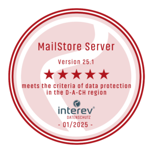 MailStore V25.1 GDPR