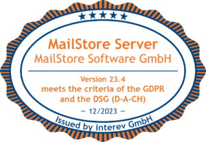 MailStore Server GDPR certification